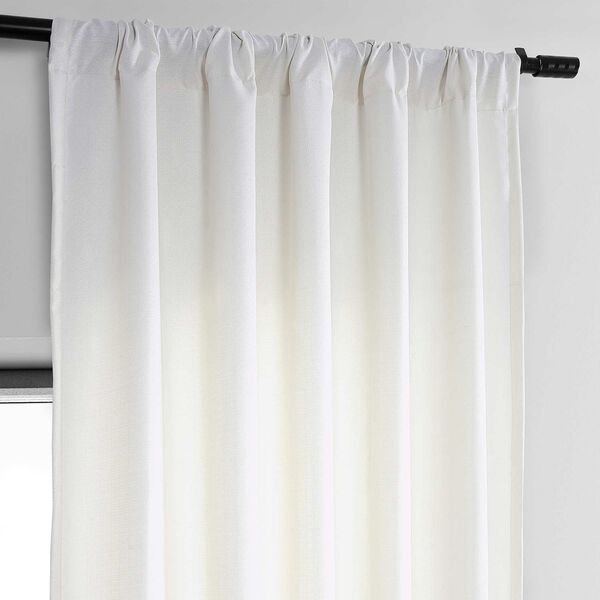 Bright White Dobby Linen 84-Inch Curtain Single Panel, image 5
