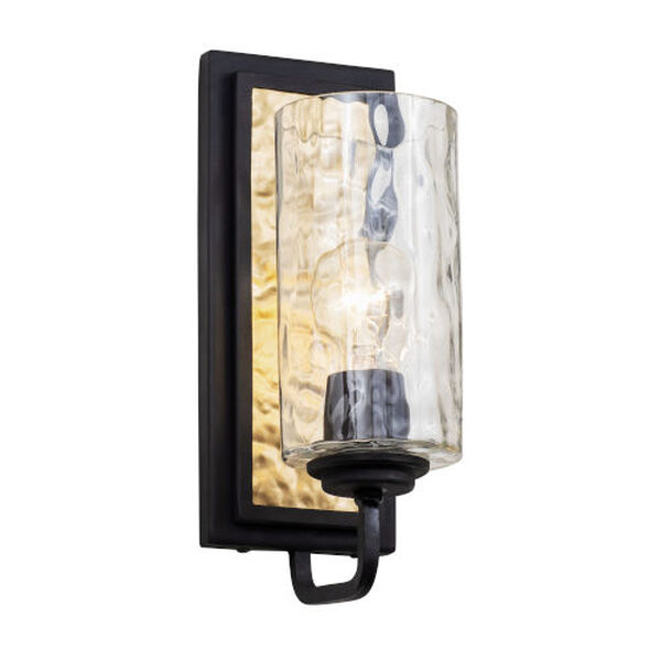 Hammer Time Carbon and French Gold One-Light Wall Sconce, image 3