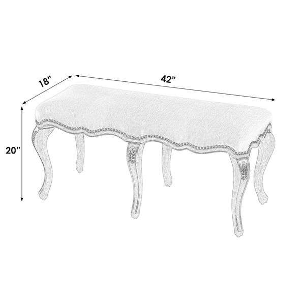 Michelline Cherry and Ivory Upholstered Bench, image 5