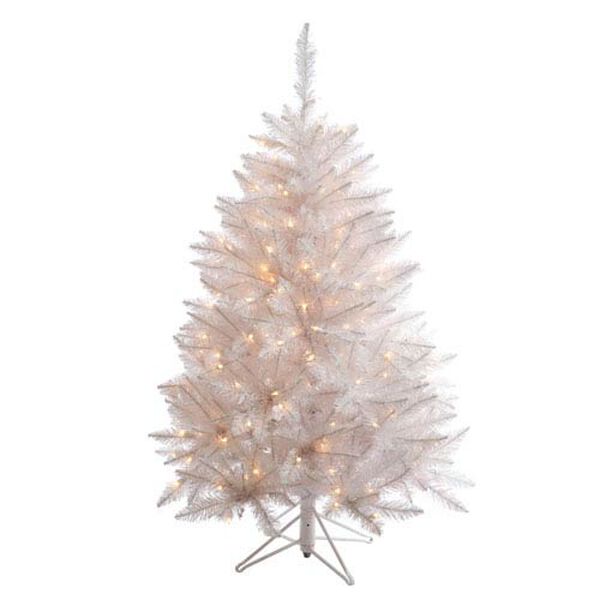 Crystal White Spruce 4.5 Ft. Artificial Tree with 250 Clear Lights, image 1