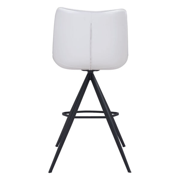 Aki White and Black Counter Height Bar Stool, Set of Two, image 5
