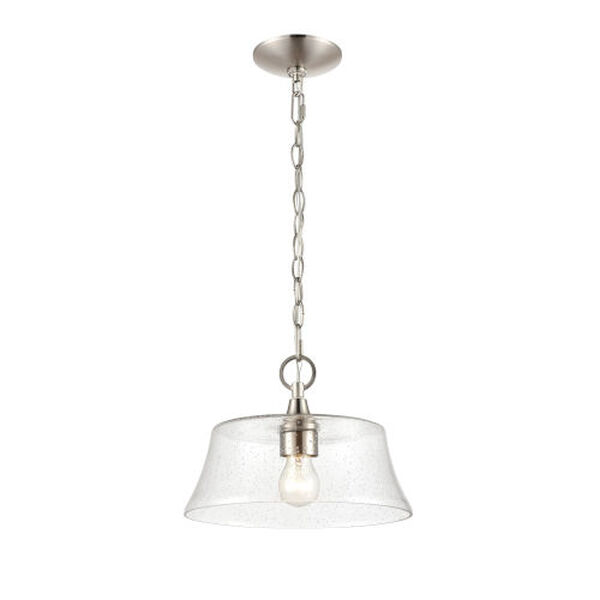 Caily Brushed Nickel One-Light Pendant, image 1