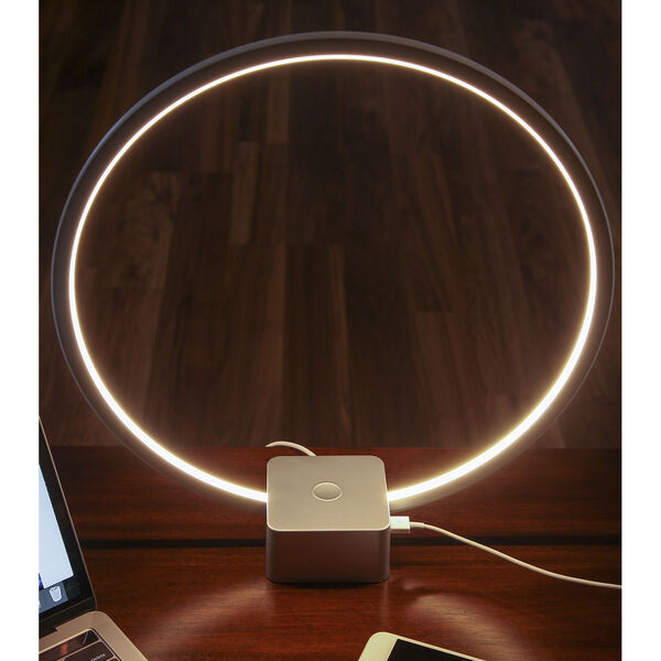 Circle Silver Integrated LED Table Lamp, image 6