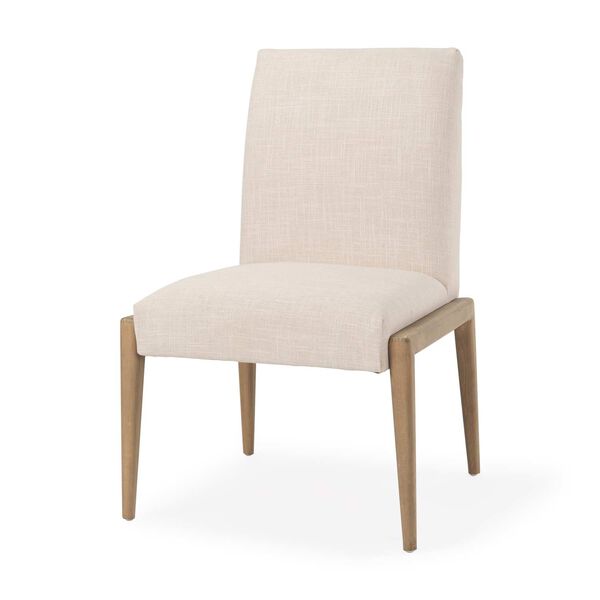 Palisades Cream Upholstery Armless Dining Chair, image 1