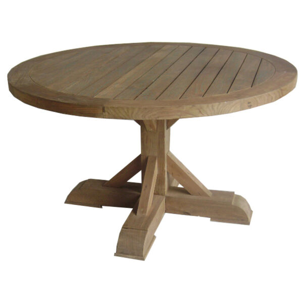 Xena Reclaimed Outdoor Teak Round Dining Table, image 1