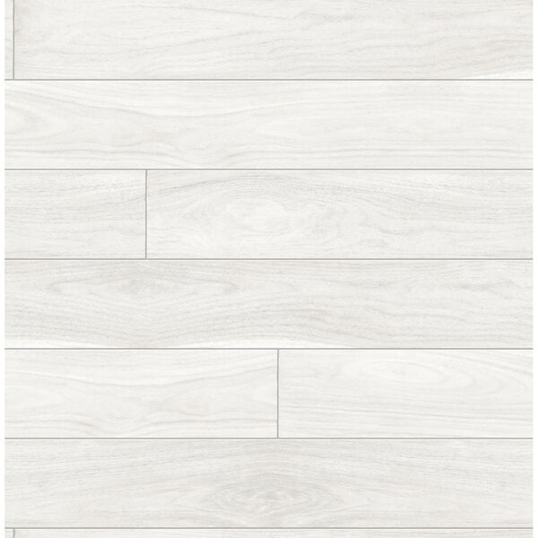 NextWall White Teak Planks Peel and Stick Wallpaper, image 2