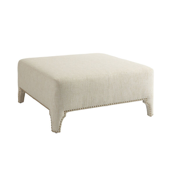 Upholstery Ivory Sheffield Cocktail Ottoman, image 1