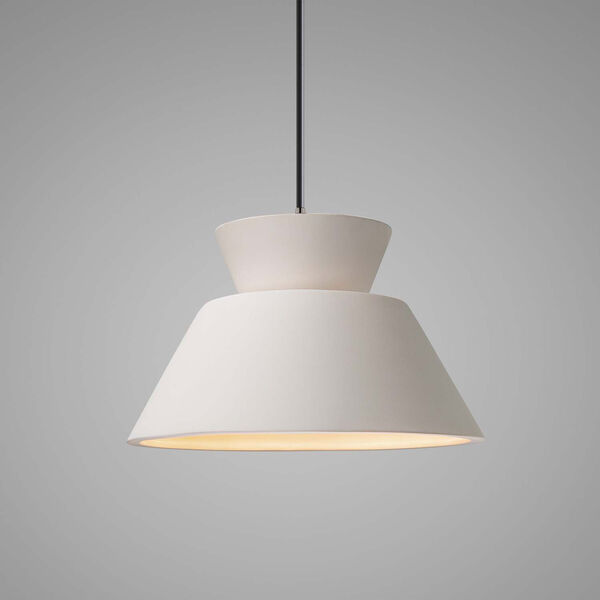Radiance Bisque Ceramic and Brushed Nickel 11-Inch One-Light Pendant, image 2