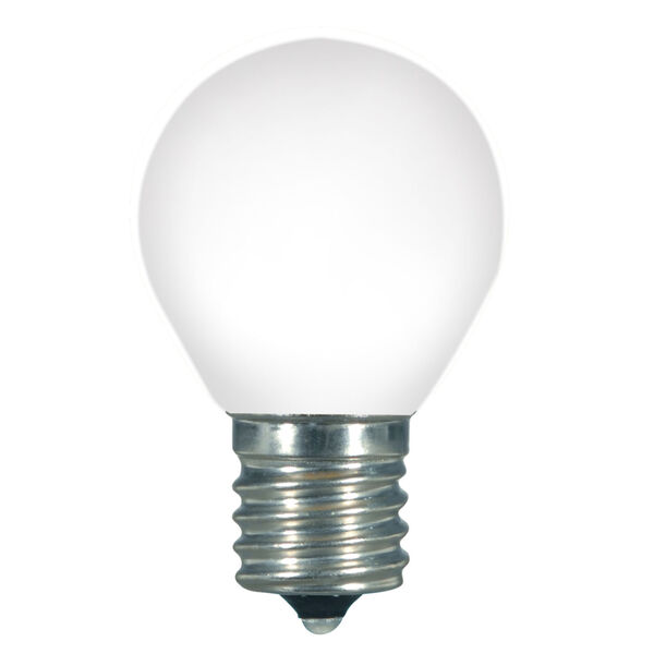 SATCO Coated White LED S11 Intermediate 1 Watt Sign and Indicator Bulb with 2700K 35 Lumens 80 CRI and 360 Degrees Beam, image 1