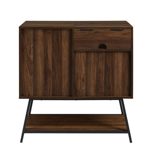 Bonnie Solid Black and Dark Walnut Record Player Accent Cabinet, image 5