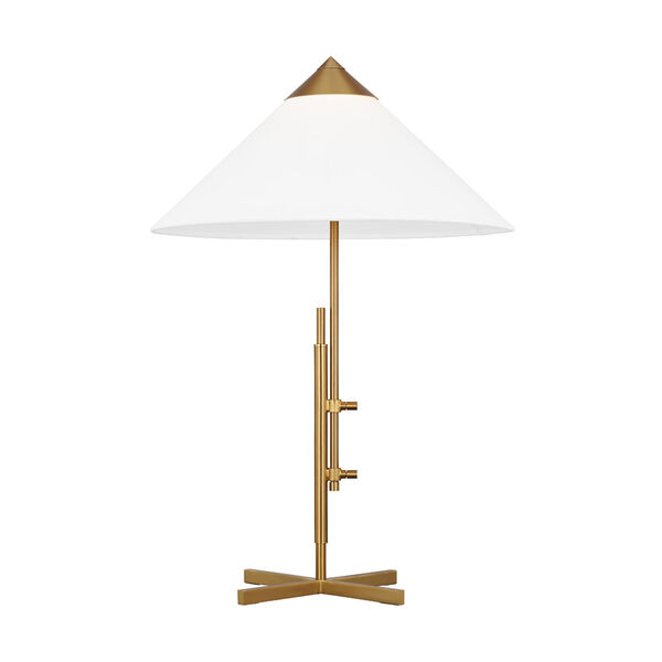 Franklin Burnished Brass One-Light Adjustable Table Lamp, image 2