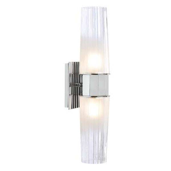 Icycle Chrome Two-Light Wall Sconce, image 1