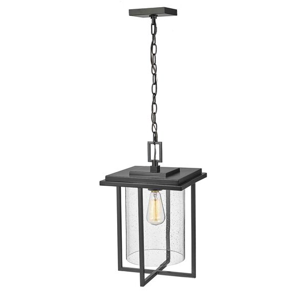 Adair Powder Coated Black One-Light Outdoor Hanging Lantern, image 4