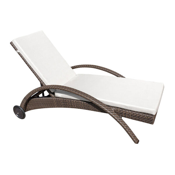 Soho Canvas Brick Chaise Lounge with Cushion, image 1