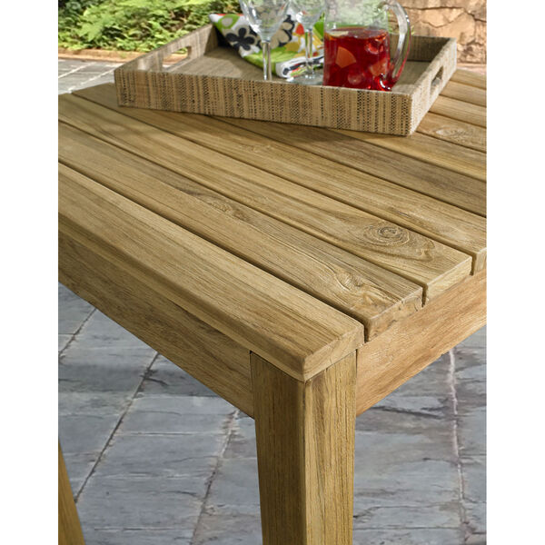 Rustic Teak Natural Outdoor Counter Table, image 3