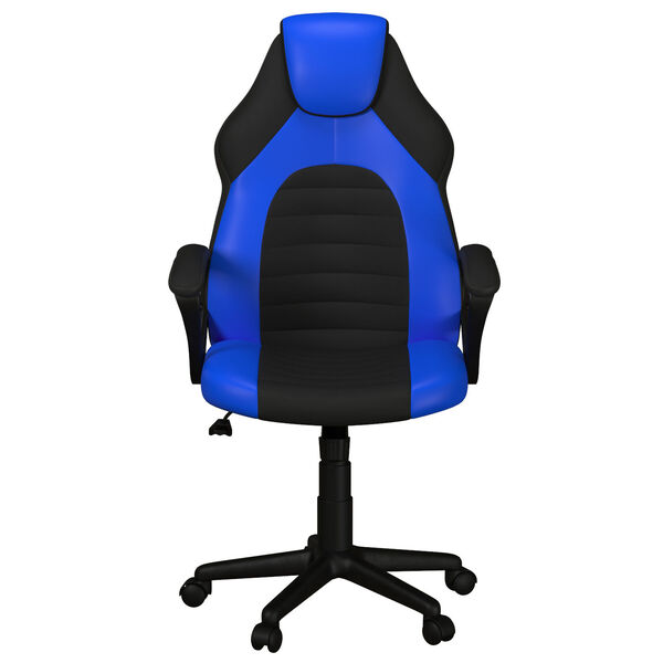 Oren Blue High Back Gaming Task Chair with Vegan Leather, image 1