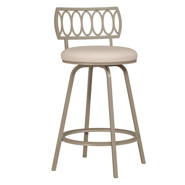 Canal Street Champagne Gold And Cream Geometric Circle Adjustable Stool With Nested Leg, image 2