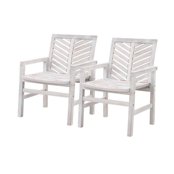 Vincent White Wash Patio Chair, Set of 2, image 2