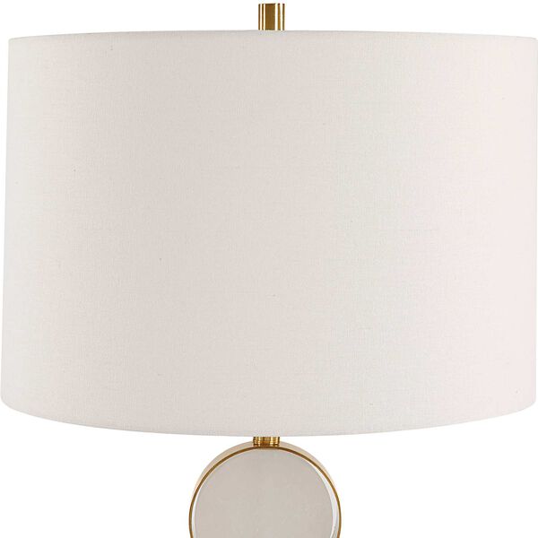 Three Rings White Gold One-Light Contemporary Table Lamp, image 4