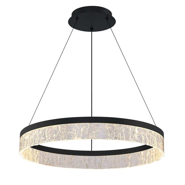 Arctic Ice Black Clear 24-Inch LED Pendant, image 2