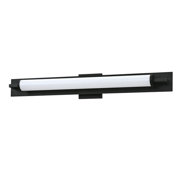 Endura Black 31-Inch Integrated LED Bath Bar with Opal White Glass, image 2