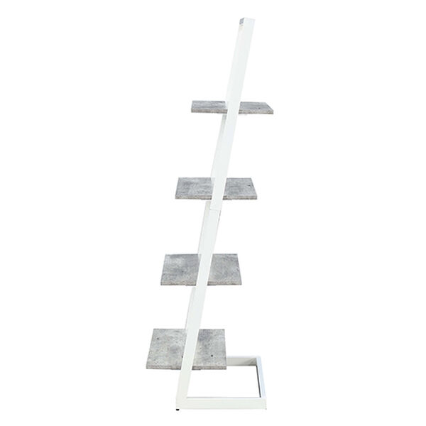 Graystone White Four Tier Ladder Bookshelf, image 4