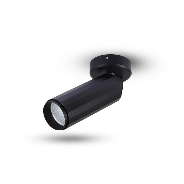 Orbit Black Adjustable LED Flush Mounted Spotlight, image 5