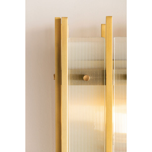 Wooster Aged Brass Two-Light ADA Wall Sconce, image 2