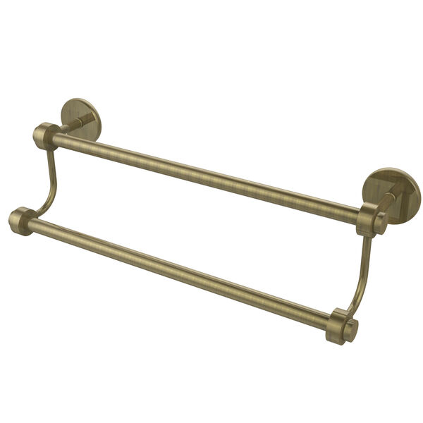 36 Inch Double Towel Bar, Antique Brass, image 1