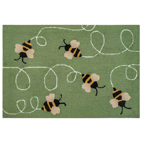 Frontporch Natural Rectangular 30 In. x 48 In. Buzzy Bees Outdoor Rug, image 2