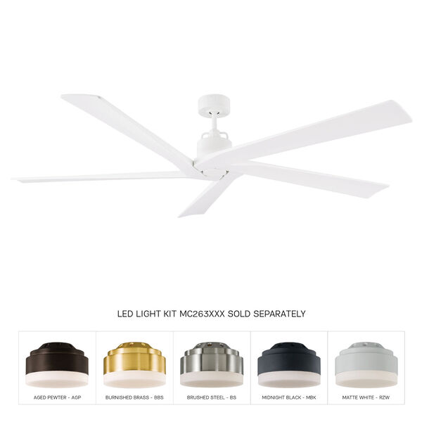 Aspen Matte White 70-Inch Indoor Outdoor Ceiling Fan, image 2