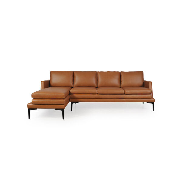 Uptown Tan Full Leather Sectional Sofa, image 1