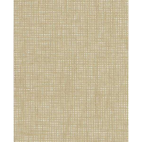 Grasscloth II Woven Crosshatch Beige Wallpaper - SAMPLE SWATCH ONLY, image 1