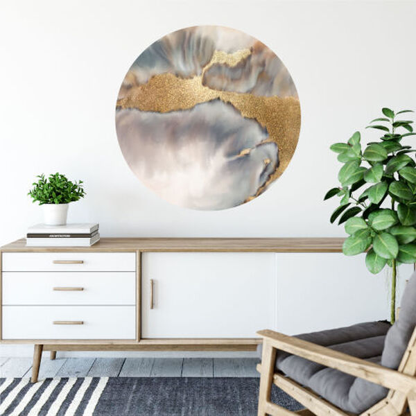 Stream of Gold 30 x 30 Inch Circle Wall Decal, image 1
