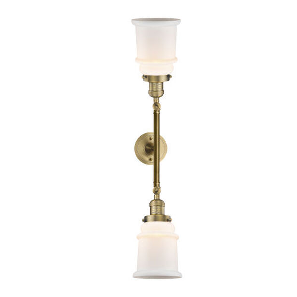 Canton Brushed Brass Two-Light Bath Vanity, image 3