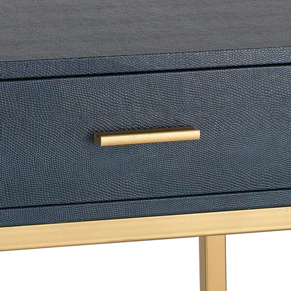 Navy Faux Shagreen with Gold Table, image 7