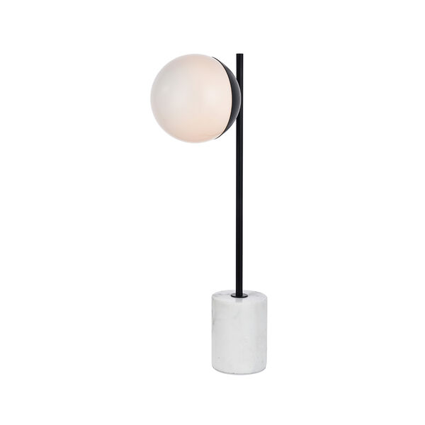 Eclipse Black and Frosted White One-Light Table Lamp, image 3