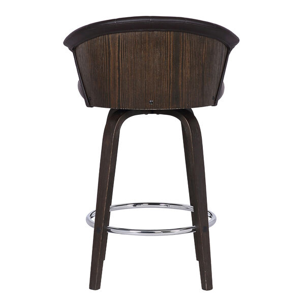 Ashley Brown and Chrome 26-Inch Counter Stool, image 5