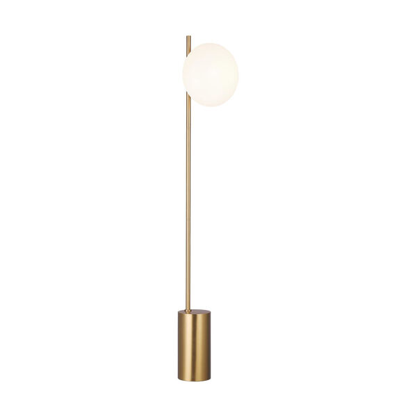 Lune Burnished Brass One-Light Title 24 Floor Lamp, image 2