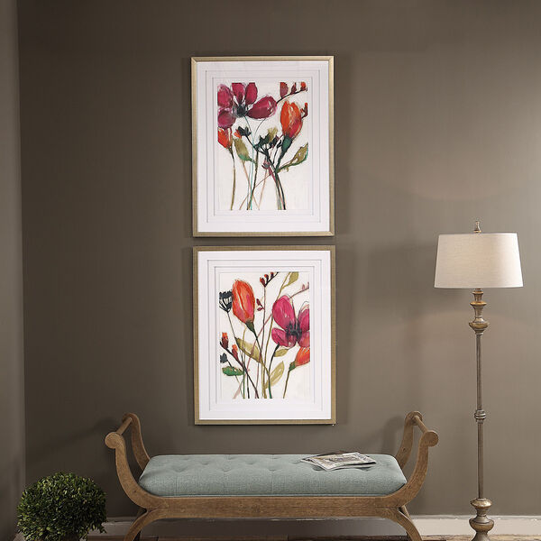 Vivid Arrangement Floral Prints, Set of 2, image 1
