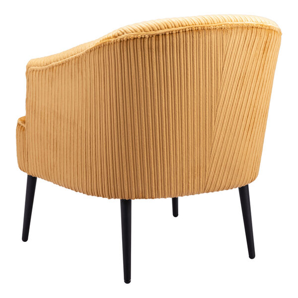 Ranier Yellow and Matte Black Accent Chair, image 5