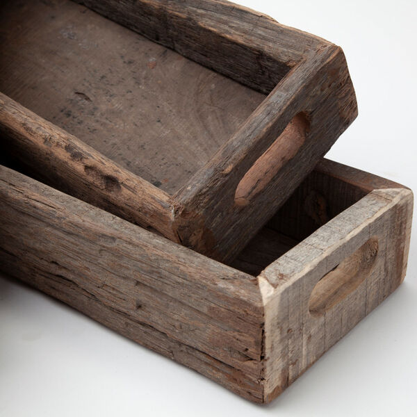 Vernon Brown Large Reclaimed Wood Tray, image 6