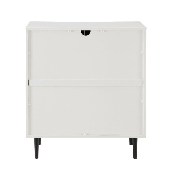Hampton Solid White and Brown Accent Cabinet, image 6