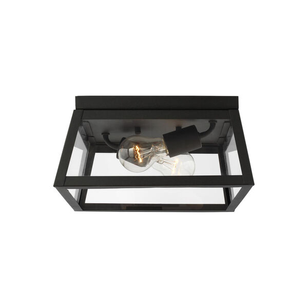 Founders Black Two-Light Outdoor Flush Mount, image 1