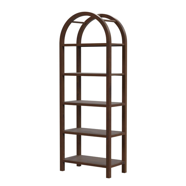 Aila Brown Arched Five Tier Etagere, image 1