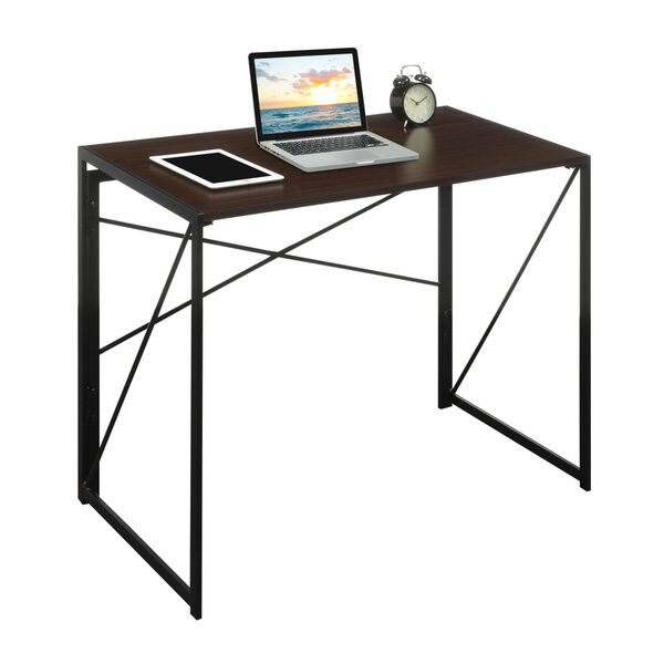 Xtra Espresso and Black Folding Desk, image 3