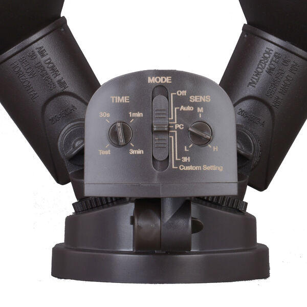 Bronze Two-Light Motion Sensor Outdoor Security Flood Light, image 4