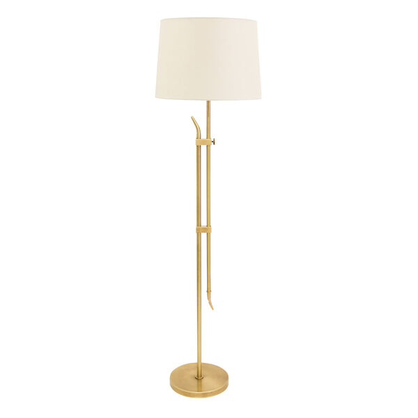 Windsor Antique Brass 61-Inch One-Light Adjustable Floor Lamp, image 1