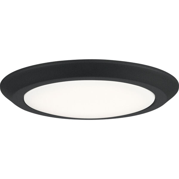 Verge Earth Black 12-Inch LED Flush Mount with White Acrylic Shade, image 1