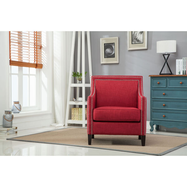 Taslo Red Accent Chair, image 2